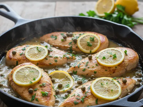 Filet de poulet façon piccata