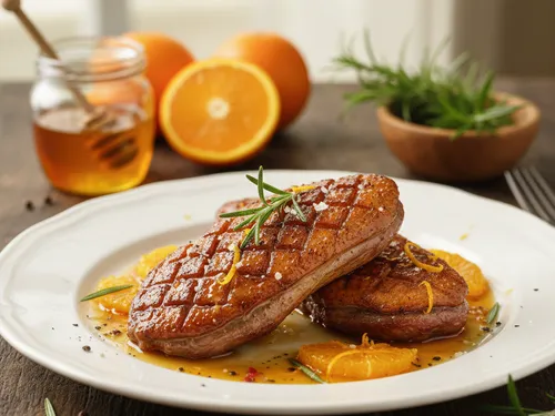 Magret de canard à l'orange