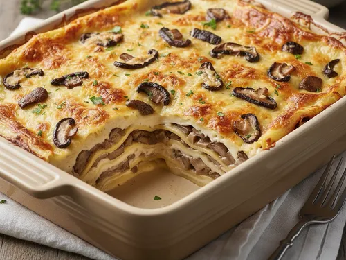 Lasagnes aux champignons et béchamel