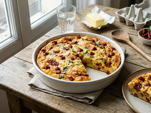 Fritatta aux tomates et chorizo
