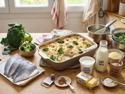 Gratin de dorade et brocoli