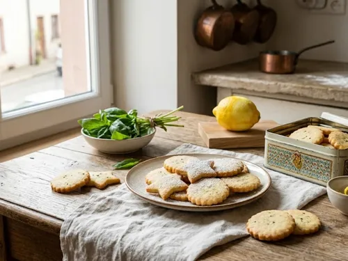 Biscuits au citron basilic