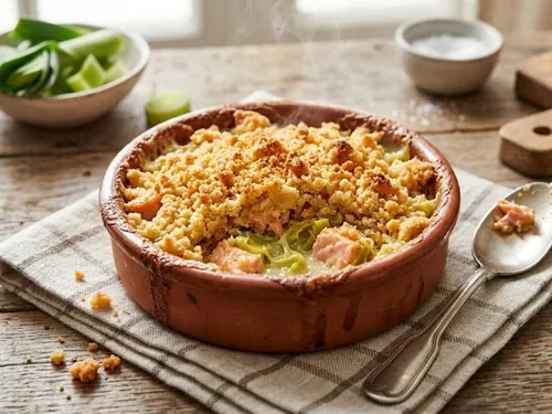 Crumble au saumon