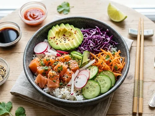 Poké Bowl au saumon fumé