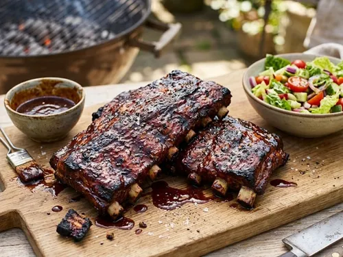 Ribs de porc marinés au barbecue
