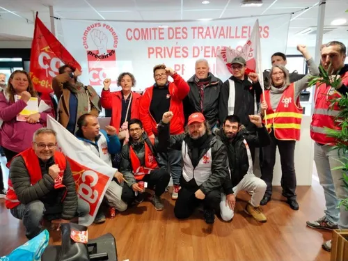 À Montauban, des chômeurs ont fait grève dans une agence France...