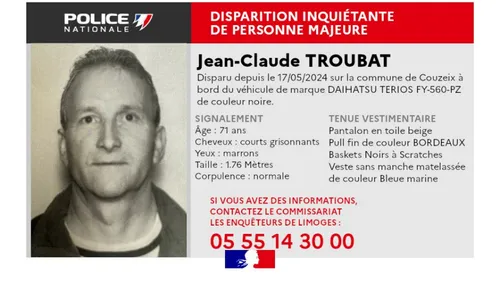 Haute-Vienne : un appel à témoins lancé après la disparition d’un...