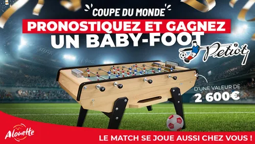 Gagnez un baby-foot Petiot d'une valeur de 2 600 € !