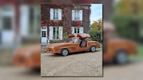Une Mercedes en bois va être vendue aux enchères à Tours ce...