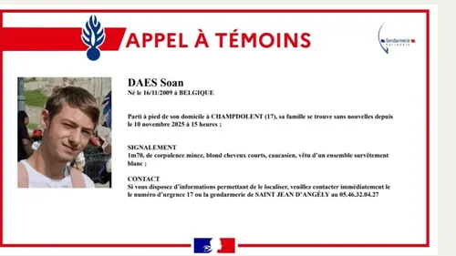 Charente-Maritime : un adolescent de 15 ans disparaît, un appel à...