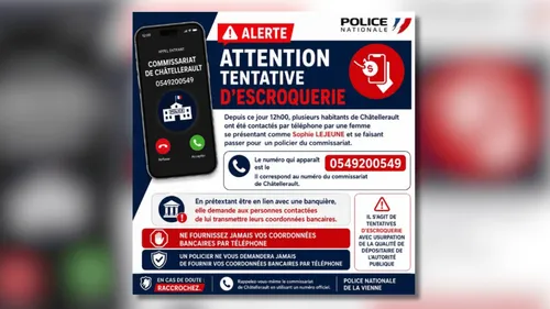 Arnaque à Châtellerault : une fausse policière escroque des...