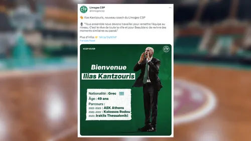 Basket : le Limoges CSP tient son nouvel entraîneur