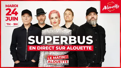 Jennifer Ayache du groupe Superbus en direct dans Le Matin Alouette...