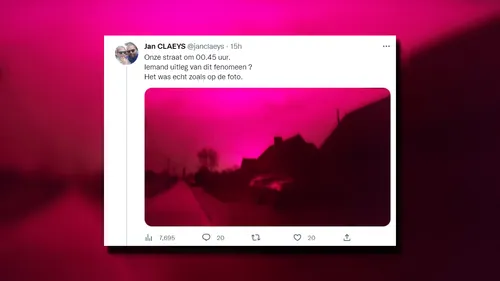 Un mystérieux ciel rose en Belgique