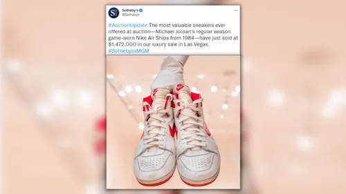 Des baskets portées par Michael Jordan vendues près de 1,5 million...