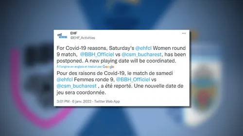 Hand : la reprise de Brest en Ligue des champions reportée