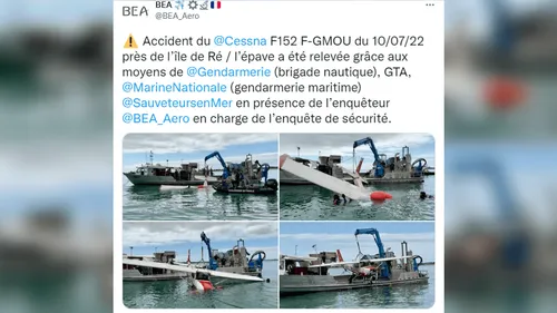 Île de Ré : l’épave de l’avion a été repêchée 