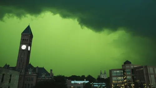 Le ciel est étrangement devenu vert en Dakota du Sud aux Etats-Unis