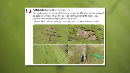 Convoi de l'eau : des dégradations au golf de Beaumont-Saint-Cyr