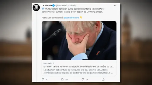 Boris Johnson démissionne de la tête du parti conservateur