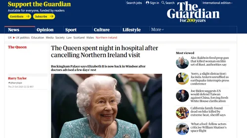 La reine Elizabeth II a passé une nuit à l'hôpital pour des...