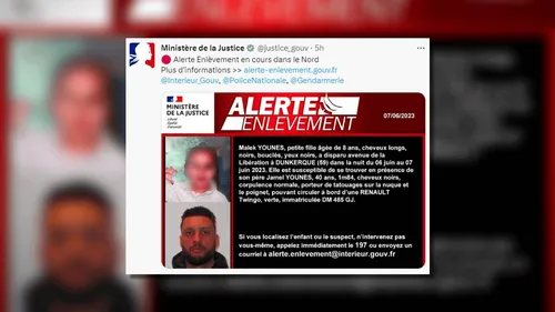 Alerte enlèvement déclenchée dans le Nord après la disparition...