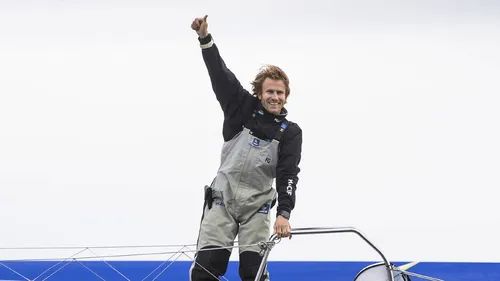 Le skipper François Gabart met à l'eau son tout nouveau trimaran à...