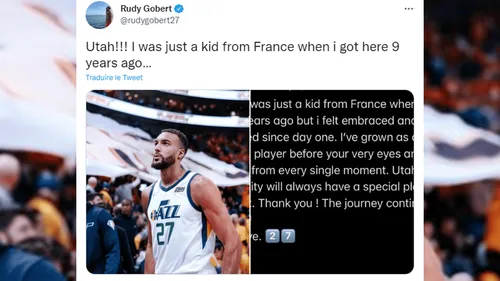 NBA : l'ancien Choletais Rudy Gobert change de club !