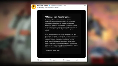 Jeux vidéo : le piratage des images de GTA 6 confirmé par l’éditeur  