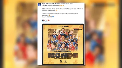 Les handballeuses françaises championnes du monde pour la 3e fois !
