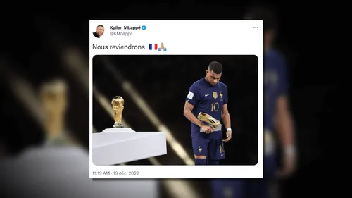 Coupe du monde : Kylian Mbappé réagit à la finale sur les réseaux...