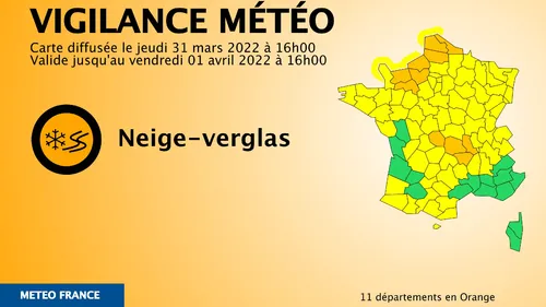 Épisode neigeux : 11 départements placés en vigilance orange