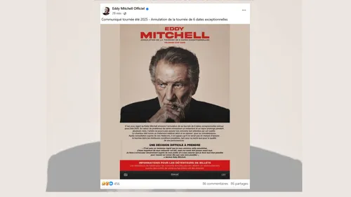 Eddy Mitchell annule son concert aux Francofolies de La Rochelle
