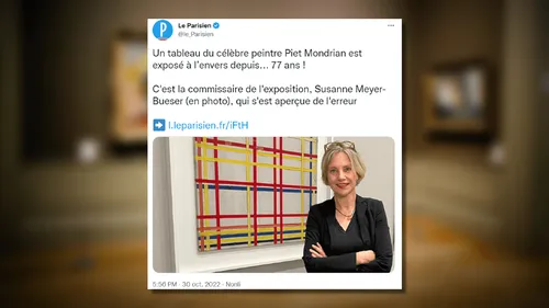 Un tableau de Mondrian exposé à l’envers depuis 77 ans