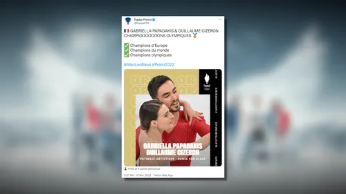 JO-2022 : l'or pour Papadakis et Cizeron en danse sur glace