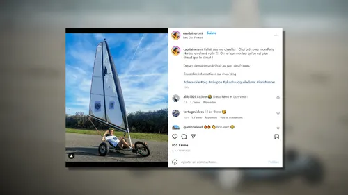 Il fait Paris-Nantes en char à voile ! 