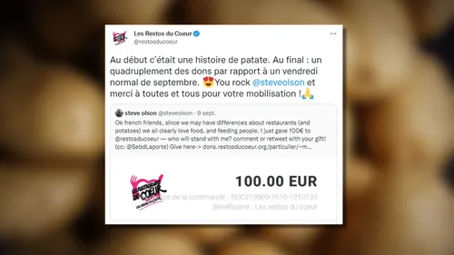 L'auteur du buzz de La Pataterie redonne la frite aux dons des...