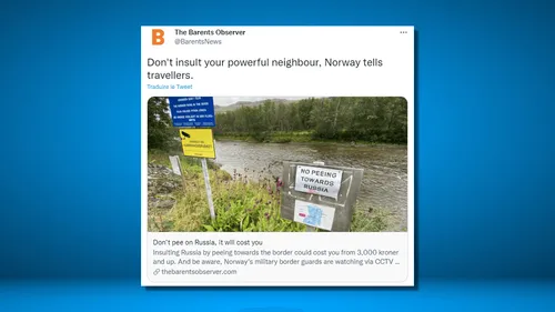 En Norvège, interdiction d'uriner en direction de la Russie sous...