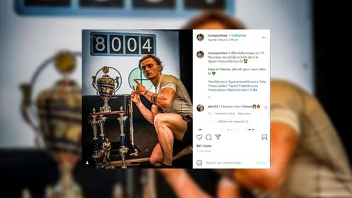 Le Sarthois Nicolas Bodereau nouveau recordman du monde d’abdos