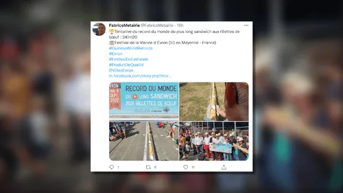 Le record du plus long sandwich de rillettes au monde battu en...