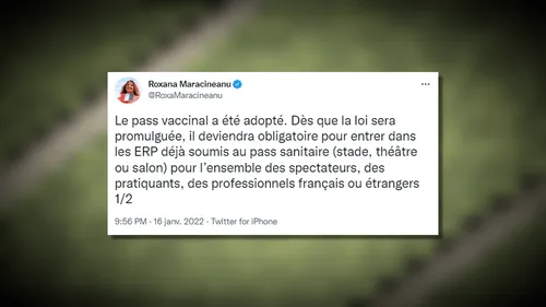 Covid-19 : tout sportif venant de l'étranger devra être vacciné...
