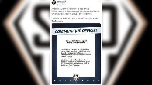Angers SCO : le coach Gérald Baticle quitte le navire