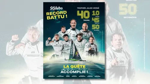 Trophée Jules Verne : record battu pour Thomas Coville et son équipage