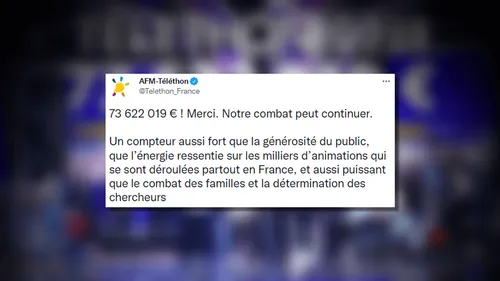 Téléthon : près de 74 millions d'euros de promesses de dons