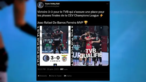 Ligue des champions de volley : Tours retrouve les barrages en...