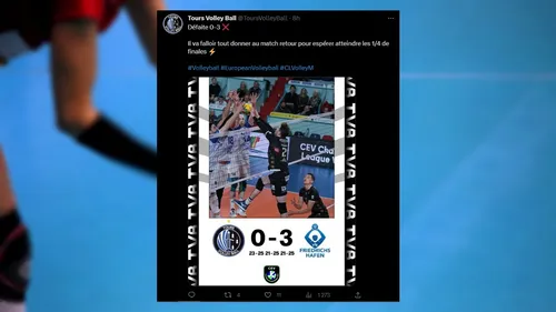 Volley : Tours en grand danger après sa défaite en barrage aller de C1