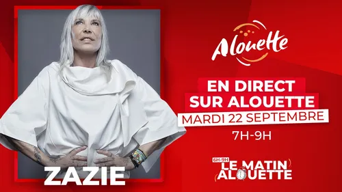 Zazie en direct sur Alouette mardi 22 septembre !