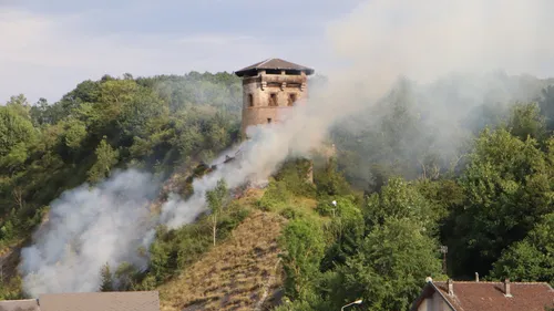 Ardennes - Incendie de végétation sur les hauteurs de Givet