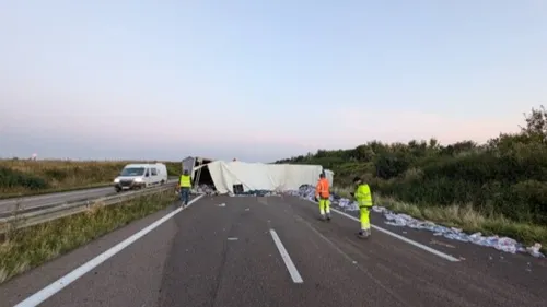 Trafic bloqué sur une autoroute