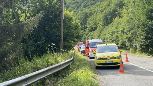 Accident sur la route entre Revin et Fumay.